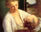 爱德华 马奈 : Woman Pouring Water( Study of Suzanne Leenhoff)